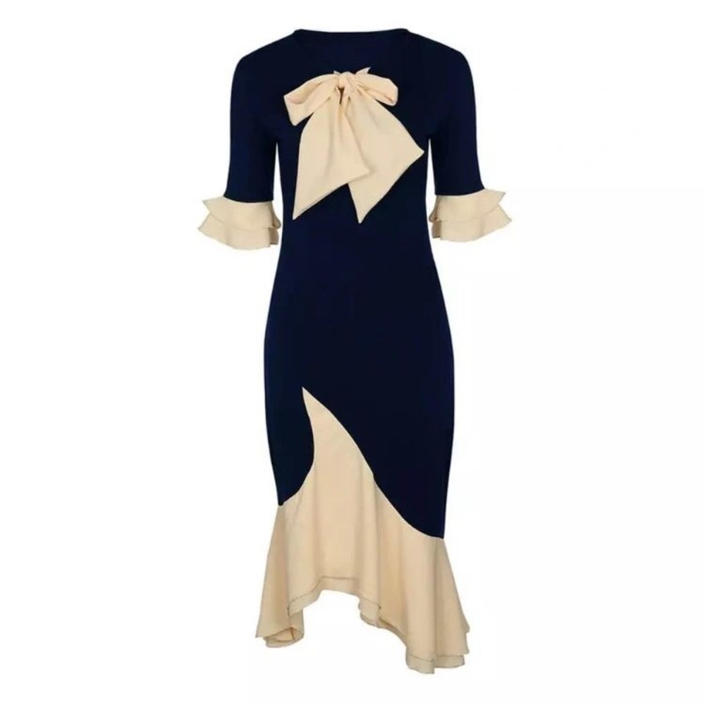 LAST 1 💗Women midi Ruffle Hem Dress - Picture 4 of 8